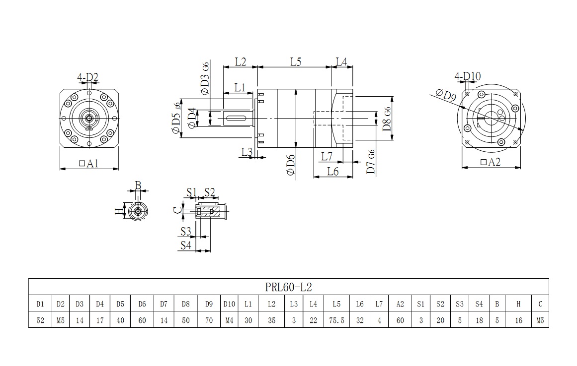 PRL60系列L2圖紙 PRL60系列L2圖紙